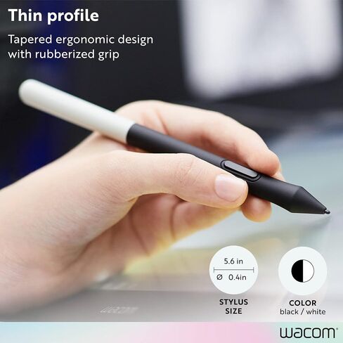Wacom One Pen, for Wacom One 12, 13 & 14 CP91300B2Z | Cordless and Battery Free so it never needs a charge, programmable pen button puts shortcuts at your fingertips in Saudi Arabia