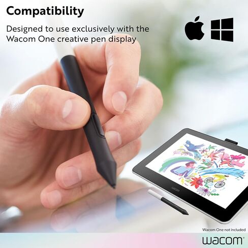 Wacom One Pen, for Wacom One 12, 13 & 14 CP91300B2Z | Cordless and Battery Free so it never needs a charge, programmable pen button puts shortcuts at your fingertips in Saudi Arabia