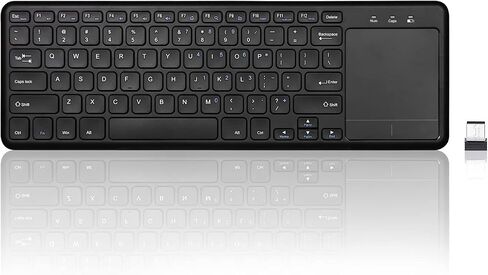 Perixx PERIBOARD-716 Wireless Keyboard with Touchpad, Support Multiple Devices Connection with TV, Tablet and Smartphone, X Type Scissor Keys, Black, US English Layout in Saudi Arabia
