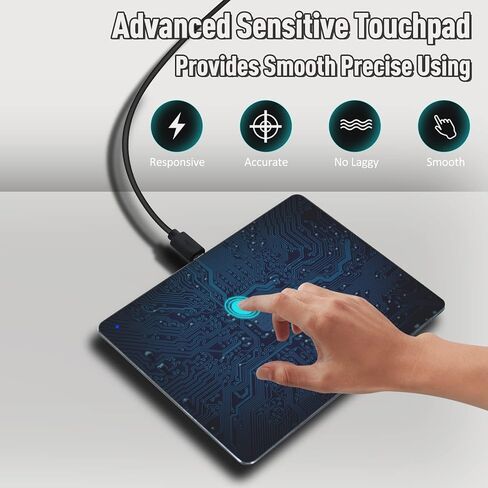 لوحة لمس للكمبيوتر الشخصي، لوحة تتبع USB سلكية رفيعة للغاية، لوحات لمس حساسة بدون زمن وصول، لوحة تتبع دقيقة الاستجابة مع إيماءات اللمس المتعدد، للكمبيوتر المحمول المكتبي الذي يعمل بنظام التشغيل Windows 7/10 in Kuwait