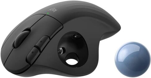 Logitech Ergo M575 Wireless Trackball Mouse - Easy Thumb Control, Precision and Smooth Tracking, Ergonomic Comfort Design, for Windows, PC and Mac with Bluetooth and USB Capabilities (Black) in Saudi Arabia