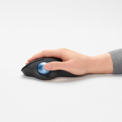 Logitech Ergo M575 Wireless Trackball Mouse - Easy Thumb Control, Precision and Smooth Tracking, Ergonomic Comfort Design, for Windows, PC and Mac with Bluetooth and USB Capabilities (Black) in Saudi Arabia