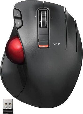 ELECOM EX-G Wired Trackball Mouse, Ergonomic Thumb Control, Smooth Tracking Roller Ball, 5 Programmable Buttons, Tilt Scroll, Computer Mice for PC Mac in Saudi Arabia