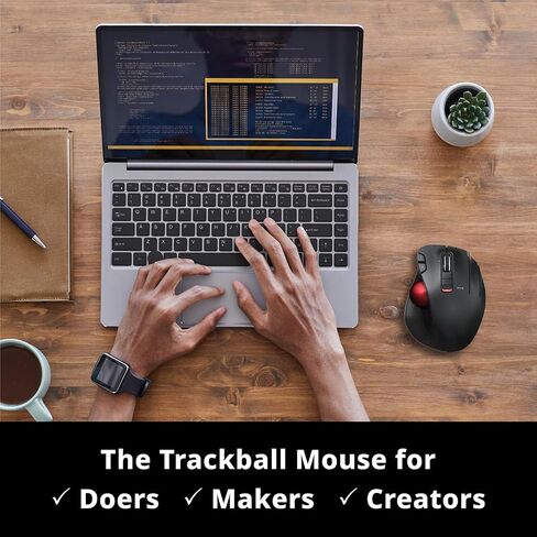 ELECOM EX-G Wired Trackball Mouse, Ergonomic Thumb Control, Smooth Tracking Roller Ball, 5 Programmable Buttons, Tilt Scroll, Computer Mice for PC Mac in Saudi Arabia