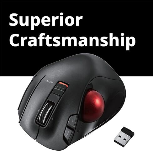 ELECOM EX-G Wired Trackball Mouse, Ergonomic Thumb Control, Smooth Tracking Roller Ball, 5 Programmable Buttons, Tilt Scroll, Computer Mice for PC Mac in Saudi Arabia