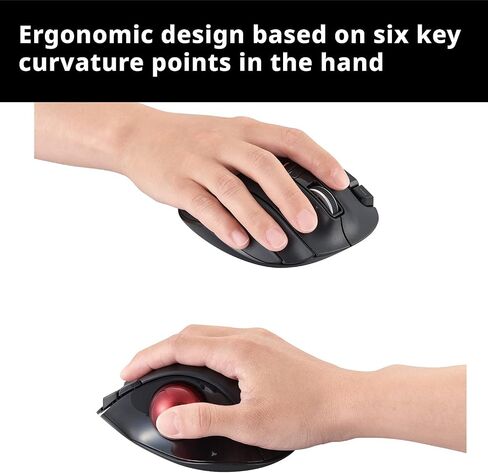 ELECOM EX-G Wired Trackball Mouse, Ergonomic Thumb Control, Smooth Tracking Roller Ball, 5 Programmable Buttons, Tilt Scroll, Computer Mice for PC Mac in Saudi Arabia