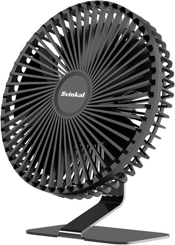 Svinkal USB Desk Fan, Portable Office Mini Fan Quiet, USB Powered, 4 speed, 1.5m Cable, 90° Adjustment Travel Fan, Aluminum Alloy Bracket, 7inch Desktop Fan for Office, Home, Dormitory. in Saudi Arabia