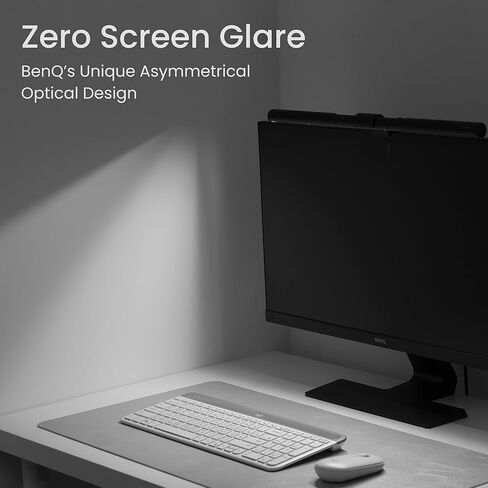 BenQ ScreenBar LED Monitor Light Bar - Auto-dimming, Adjustable Brightness and Color Temperature, No Screen Glare, Space-Saving, Eye-Care USB Monitor Lamp, Black in Saudi Arabia