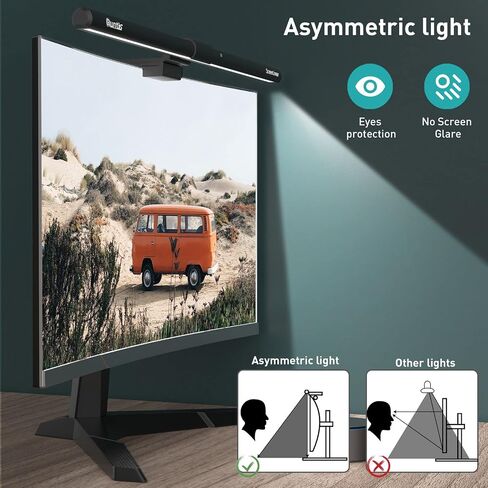 Quntis Computer Monitor Lamp, Screen Monitor Light Bar for Eye Caring, USB Reading LED Task Lamp with Auto-Dimming, Dimmable Light Bar, Touch Control, No Glare Space Saving Home Office Desk Lamps in Kuwait