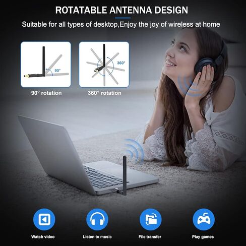 محول بلوتوث طويل المدى للكمبيوتر، محول USB فئة اكس دي او 1 5.1+EDR، 328 قدم/ 100 متر جهاز استقبال لاسلكي لنقل الصوت والماوس والكيبورد وسماعات الرأس يدعم ويندوز 11/10/8/7 in Kuwait