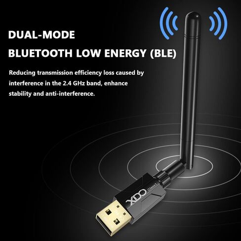 محول بلوتوث طويل المدى للكمبيوتر، محول USB فئة اكس دي او 1 5.1+EDR، 328 قدم/ 100 متر جهاز استقبال لاسلكي لنقل الصوت والماوس والكيبورد وسماعات الرأس يدعم ويندوز 11/10/8/7 in Kuwait