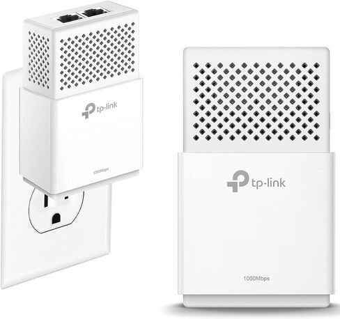 TP-Link AV1000 2-Ports Gigabit Powerline ethernet Adapter kit, Powerline speeds up to 1000 Mbps (TL-PA7020 KIT_V2) in Kuwait