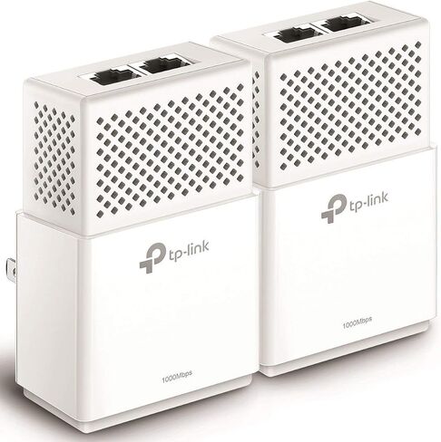 TP-Link AV1000 2-Ports Gigabit Powerline ethernet Adapter kit, Powerline speeds up to 1000 Mbps (TL-PA7020 KIT_V2) in Kuwait