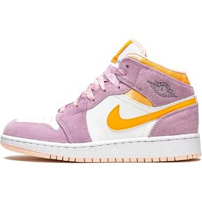 Nike Youth Air Jordan 1 Mid Se GS Arctic Pink, Lt Arctic Pink/University Gold, 5Y in Saudi Arabia