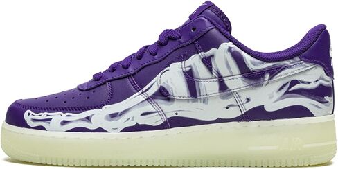 Nike Mens Air Force 1 Low '07 QS CU8067 500 Purple Skeleton Halloween - Size 9.5 in Saudi Arabia