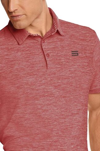 Three Sixty Six Golf Shirts for Men - Dry Fit Short-Sleeve Polo, Athletic Casual Collared T-Shirt in Kuwait