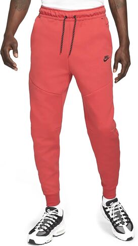 Nike Sportswear Men's Tech Fleece Joggers Pants (Lobster/Black, X-Large) in Saudi Arabia