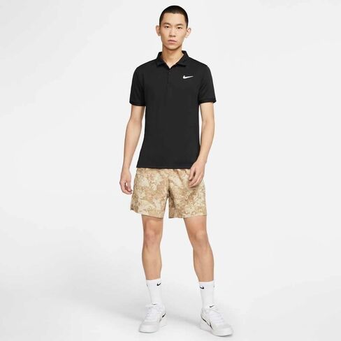 NikeCourt Dri-FIT Victory Men's Tennis Polo (Black/White, Medium) in Saudi Arabia