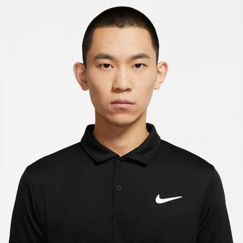 NikeCourt Dri-FIT Victory Men's Tennis Polo (Black/White, Medium) in Saudi Arabia