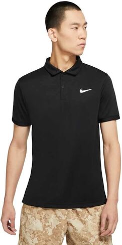 NikeCourt Dri-FIT Victory Men's Tennis Polo (Black/White, Medium) in Saudi Arabia