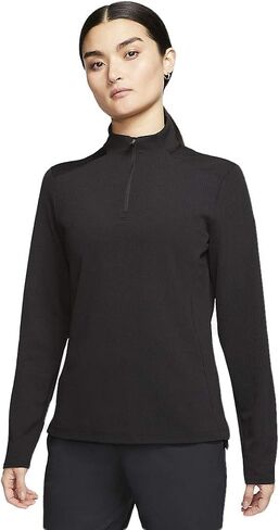 Nike Womens Long Sleeve Golf Top 1/2 Zip (Black, Small) in Saudi Arabia