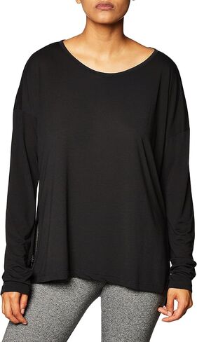 Nike Yoga Layer Long Sleeve Top Black/Dark Smoke Grey Size Large in Saudi Arabia
