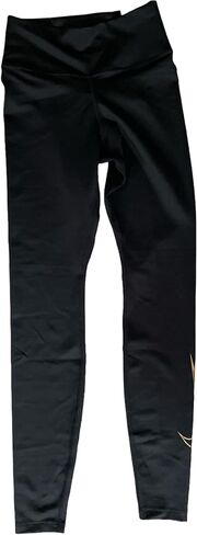 Nike One Leggings Womens Icon Clash Black Gold Glitter Mid-Rise DM1608-010 in Saudi Arabia