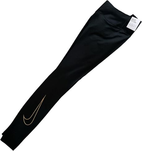 Nike One Leggings Womens Icon Clash Black Gold Glitter Mid-Rise DM1608-010 in Saudi Arabia