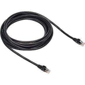 كابل توصيل إيثرنت RJ45 Cat 6 من Amazon Basics، كابل عالي السرعة 10 جيجابت في الثانية، 250 ميجاهرتز، بدون مشبك، 15 قدم، أسود in Kuwait