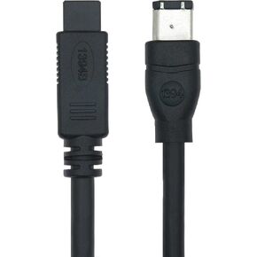 Buliter IEEE 1394 Firewire عالي السرعة 1394B 9 Pin Male إلى 6 Pin Male 800 إلى 400 كابل، (6FT، أسود) in Kuwait