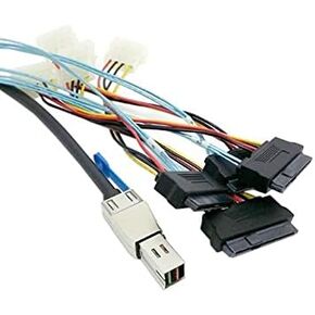 Micro SATA Cables|External Mini SAS HD SFF-8644 to 4 x 29-Pin SAS SFF-8482 Cable 1 Meter in Kuwait