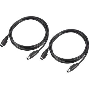 MECCANIXITY 2Pcs PS/2 Mouse and Keyboard Extension Cable 6 Pin 4.26 Feet Male to Female for PC,White in Saudi Arabia