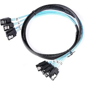 ADCAUDX SATA-III Cable-0.5M, 6Pcs/Set-Bundle-Sata HDD-SSD Data-Cable Thin | Slim, Flexible, Multi, Straight 6Gbps Data with Locking Latch for Server Bitcoin Computer SSD HDD CD DVD, Hard Drive (1.6FT) in Saudi Arabia