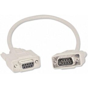 100 Foot DB9 9 Pin Serial / RS232 Male/Female Extension Cable