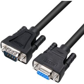DTECH 15ft COM Port Serial Cable Male to Female RS232 Extension 9 Pin Straight Through Cord in Saudi Arabia