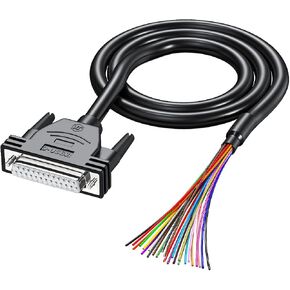 DB25 Cabel RS232 Serial Solderless Breakout Connector, D-SUB 25 PIN Adapter to Bare Wire End Extension Cable DB25 Male Connector to Bare Wire (3FT) in Saudi Arabia