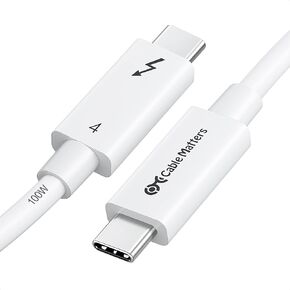 مسائل الكابل [معتمد من Intel] كابل Thunderbolt 4 النشط بسرعة 40 جيجابت في الثانية بطول 6.6 قدم مع شحن 100 واط وفيديو 8K - متوافق تمامًا مع USB C/USB-C، وUSB 4 / USB4، وThunderbolt 3 in Kuwait