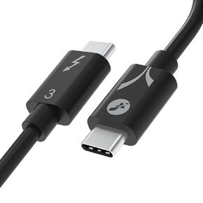 كابل SABRENT Thunderbolt 3 USB-C [معتمد] 7.8 بوصة (20 سم) | 40 جيجابت في الثانية | شحن 100 واط | شريحة E Mark | لأجهزة MacBook وأجهزة الكمبيوتر المحمولة والأرصفة [CB-T320] in Saudi Arabia