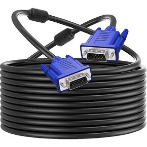 كابل شاشة PASOW VGA إلى VGA HD15 ذكر إلى ذكر لجهاز عرض الكمبيوتر والتلفزيون (6 أقدام) in Kuwait