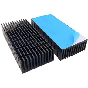 Easycargo 2pcs 40mm Heatsink Kit 100mmx40mmx20mm + 3M8810 Thermal Conductive Adhesive Tape, Cooling Aluminium Heat Sink in Saudi Arabia