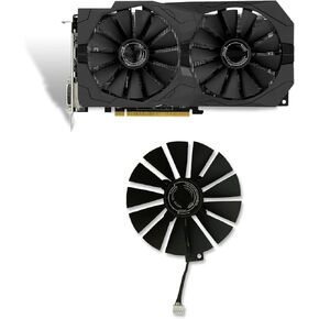 Cavabien New 95MM PLD10010S12H مروحة تبريد لـ ASUS ROG Strix Dual RX 470 570 لمروحة تبريد بطاقة فيديو الألعاب AMD RX470 RX570 (زوج) in Kuwait