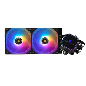 مبرد مياه Thermalright Frozen Prism 240 Black ARGB AIO، مبرد وحدة المعالجة المركزية السائل، نظام تبريد مياه مراوح PWM 2 × 120 مم، سرعة عالية 1850 دورة في الدقيقة، متوافق مع AMD/AM4/AM5 وIntel LGA1150/1151/1200/2011/1700 in Saudi Arabia