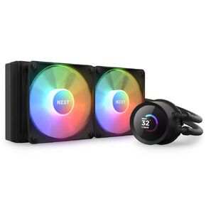 NZXT Kraken 240 RGB - RL-KR240-B1 - 240mm AIO CPU Liquid Cooler - Customizable 1.54" Square LCD Display for Images, Performance Metrics - High-Performance Pump - 2 x F120 RGB Core Fans - Black in Saudi Arabia