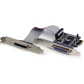 بطاقة PCIe متوازية ذات منفذ واحد من StarTech.com - بطاقة محول PCI Express إلى Parallel DB25 - وحدة تحكم LPT لتوسيع سطح المكتب للطابعات والماسحات الضوئية والمتآمرين - SPP/ECP - ملف تعريف قياسي/منخفض (PEX1P2)