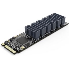 ORICO M.2 PCIe M Key to 6 x SATA 6Gbps Adapter Card for Desktop PC Support RAID-PM2TS6 in Kuwait
