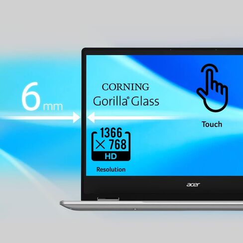 كمبيوتر محمول أيسر كروم بوك سبين 314 قابل للتحويل | إنتل بنتيوم سيلفر N6000 | شاشة لمس عالية الدقة بزجاج كورنينج غوريلا مقاس 14 بوصة | LPDDR4X بسعة 8 جيجابايت | eMMC بسعة 128 جيجابايت | Intel Wi-Fi 6 AX201 | نظام تشغيل Chrome | CP314-1H-P1Q5 in Saudi Arabia