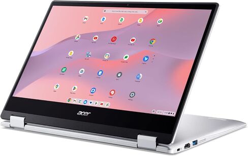 كمبيوتر محمول أيسر كروم بوك سبين 314 قابل للتحويل | إنتل بنتيوم سيلفر N6000 | شاشة لمس عالية الدقة بزجاج كورنينج غوريلا مقاس 14 بوصة | LPDDR4X بسعة 8 جيجابايت | eMMC بسعة 128 جيجابايت | Intel Wi-Fi 6 AX201 | نظام تشغيل Chrome | CP314-1H-P1Q5 in Saudi Arabia