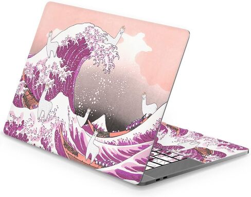Vinyl Skin Compatible with MacBook Air 13 M2 M1 2023 2022 Pro 16 inch 15 14 2021 2020 2019 Animal Laptop Cute Decal Whale Cover Lighthouse Nautical Keyboard Sticker Watercolor Print Blue in Kuwait