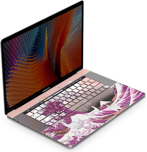 Vinyl Skin Compatible with MacBook Air 13 M2 M1 2023 2022 Pro 16 inch 15 14 2021 2020 2019 Animal Laptop Cute Decal Whale Cover Lighthouse Nautical Keyboard Sticker Watercolor Print Blue in Kuwait