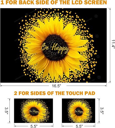 DINKY Laptop Skin Sticker Decal, 16" 16.5" 17" 17.3 inch Laptop Universal Reusable Vinyl Skin Stickers Art Cover Decal Notebook PC Personalized Protector (Sunset) in Saudi Arabia